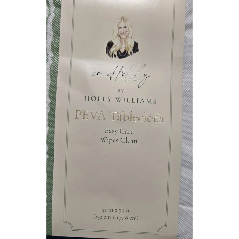 Holly Williams PEVA Tablecloth & 2ct Dish Cloth Bundle Dollar General Collection